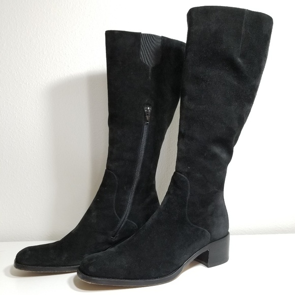 Via Spiga Shoes - Via Spiga Suede Side Zip Boots Size 9